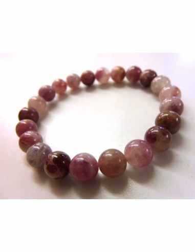 Tourmaline rose,rouge  8mm bracelet