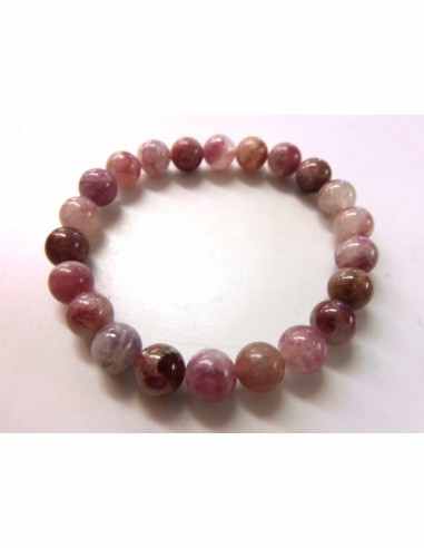 Tourmaline rose,rouge  8mm bracelet