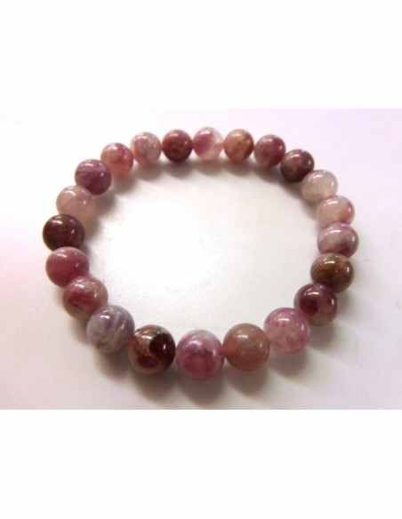 Tourmaline rose,rouge  8mm bracelet