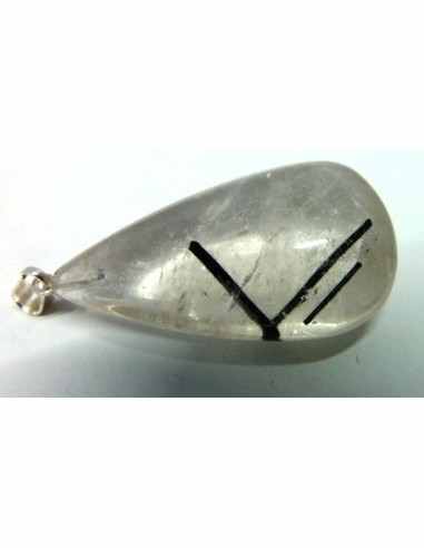 Quartz tourmaline pendentif