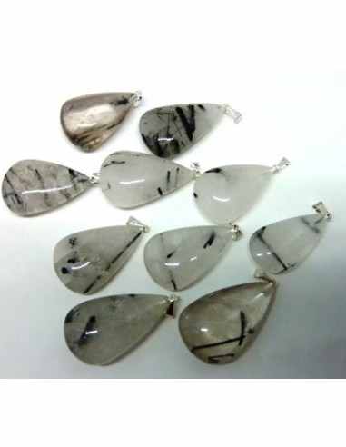Quartz tourmaline pendentif