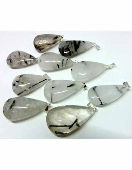 Quartz tourmaline pendentif