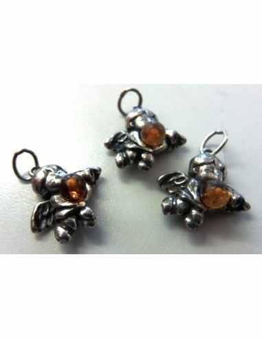 Ambre ange pendentif argent