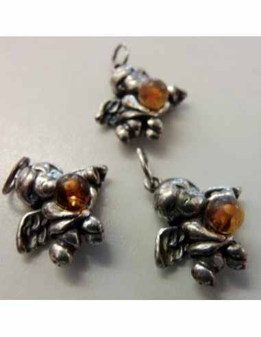 Ambre ange pendentif argent