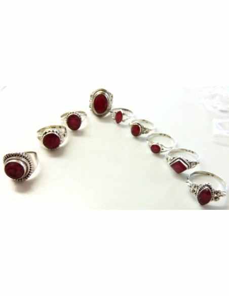 Bagues en Rubis argent