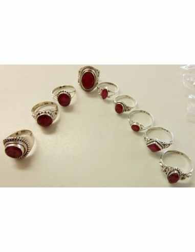 Bagues en Rubis argent