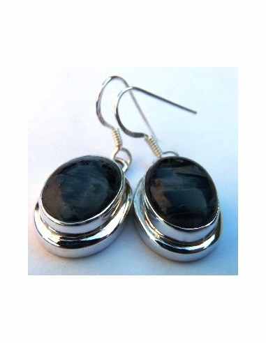 Pietersite boucles doreilles argent