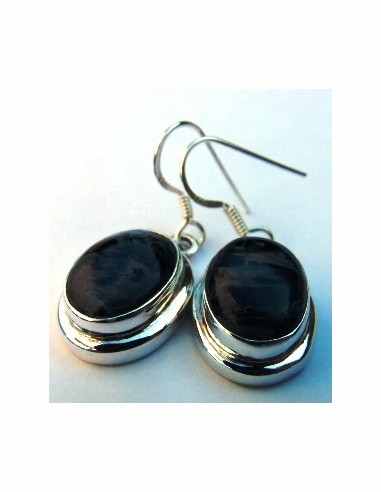 Pietersite boucles doreilles argent