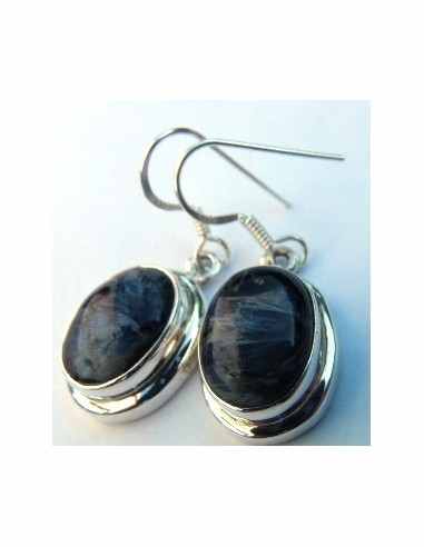 Pietersite boucles doreilles argent