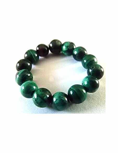 Anneau malachite ajustable