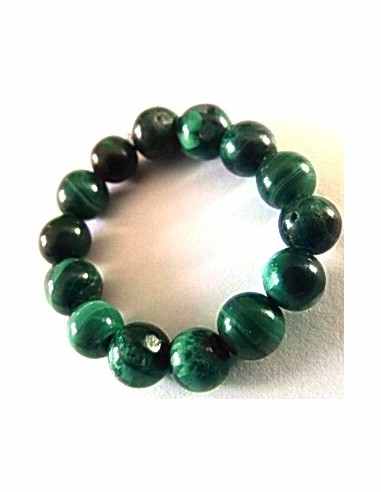 Anneau malachite ajustable