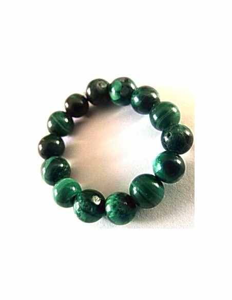 Anneau malachite ajustable