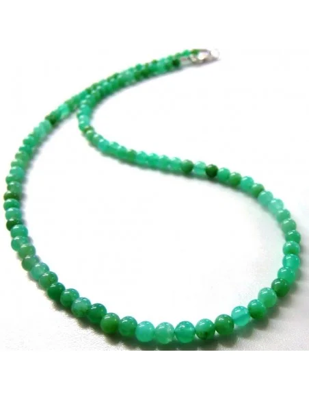 Chrysoprase 4mm collier
