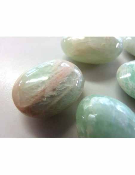 Pierre de lune verte galet Pierre de lune verte galet