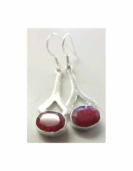 Rubis boucles doreilles