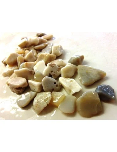 Opale blanc bleu, gris