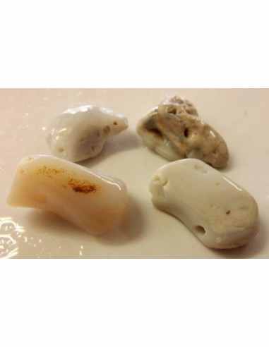 Opale blanc gris pendentif