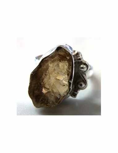 Tourmaline jaune bague argent