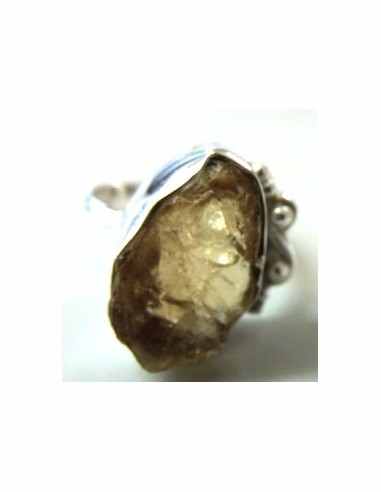 Tourmaline jaune bague argent