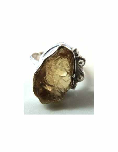 Tourmaline jaune bague argent Tourmaline jaune bague argent
