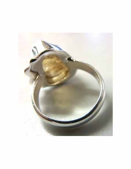 Tourmaline jaune bague argent Tourmaline jaune bague argent