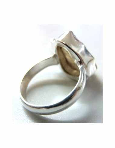 Tourmaline jaune bague argent