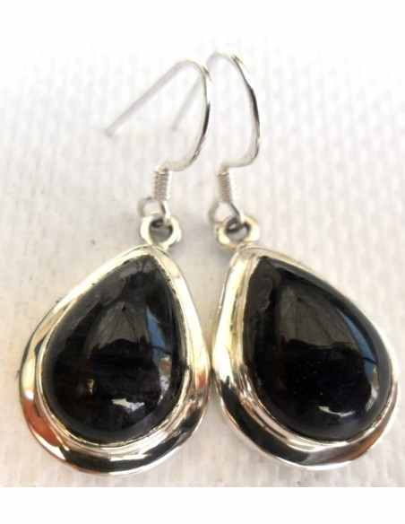 Boucles doreilles  Iolite argent