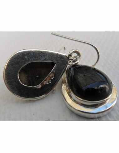 Boucles doreilles  Iolite argent