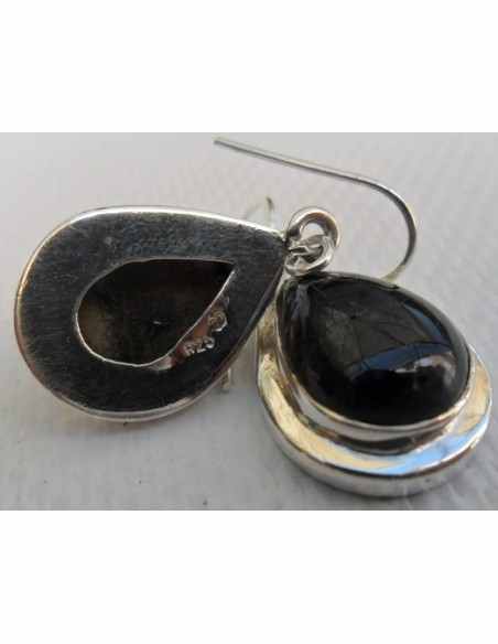 Boucles doreilles  Iolite argent