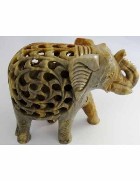 Elephant en steatite
