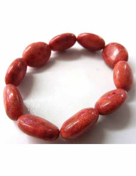 Bracelet corail rouge 17mm
