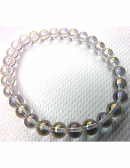 Aqua aura arc-en-ciel en bracelet