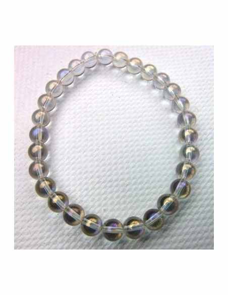 Aqua aura arc-en-ciel en bracelet