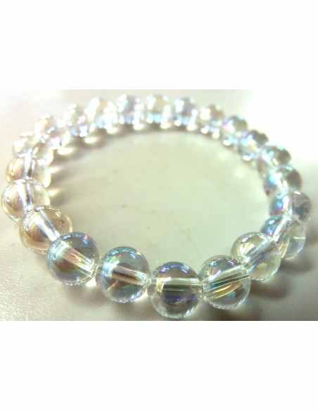 Aqua aura angel bracelet 6mm