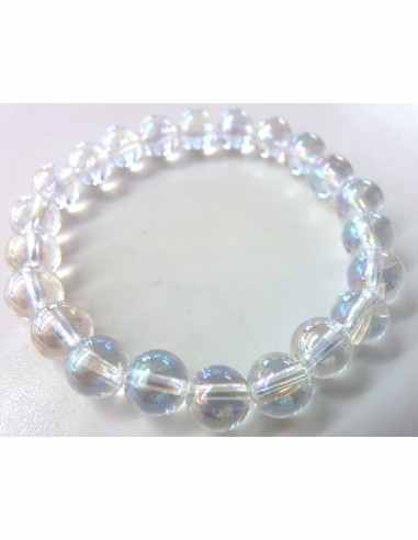 Aqua aura angel bracelet 6mm