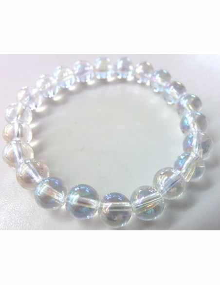 Aqua aura angel bracelet 6mm