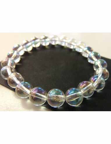 Aqua aura angel bracelet 6mm