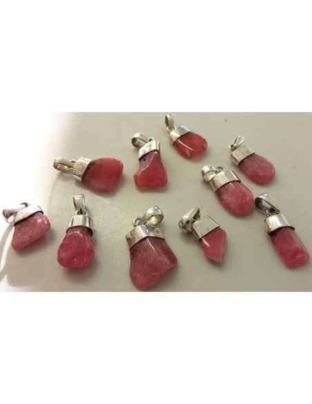 Rhodocrosite pendentif argent