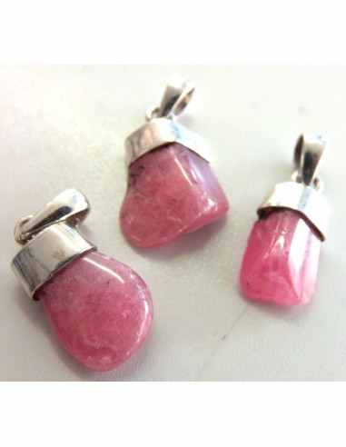 Rhodocrosite pendentif argent