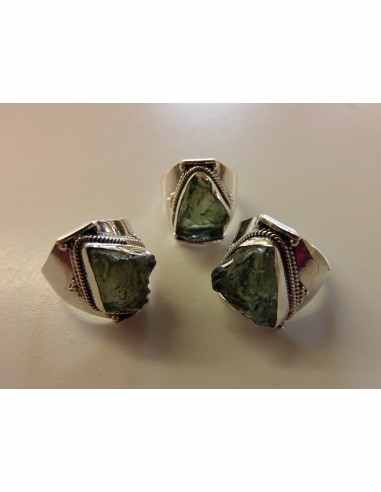 Bague Moldavite argent