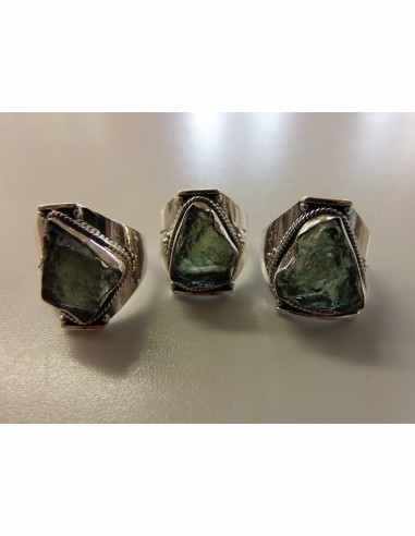 Bague Moldavite argent