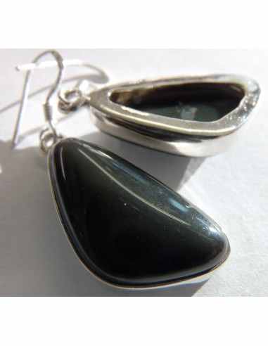 Oeil celeste Boucles d oreilles argent