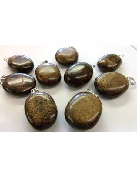 Bronzite pendentif argent Bronzite pendentif argent