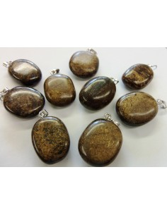 Bronzite pendentif argent