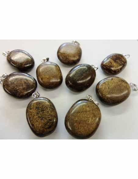 Bronzite pendentif argent Bronzite pendentif argent