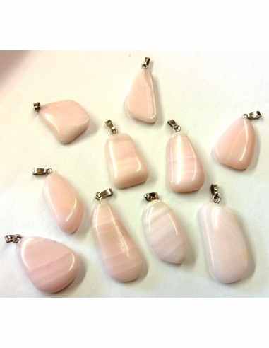 Manganocalcite pendentif argent