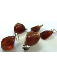 Hessonite pendentif argent