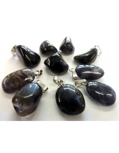 Iolite pendentif argent