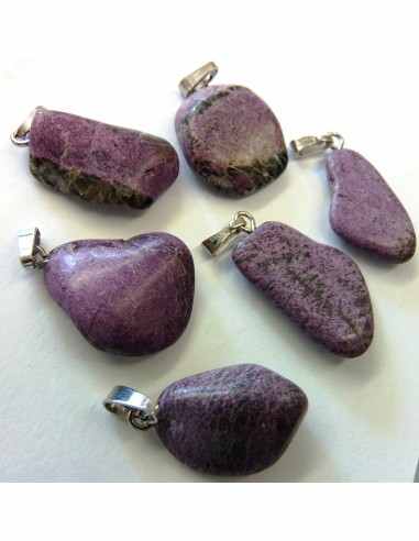 Stichtite pendentif argent