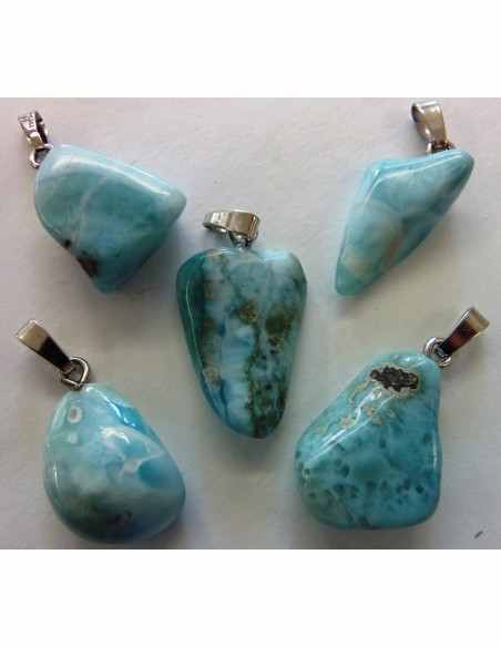 Larimar Pendentif argent